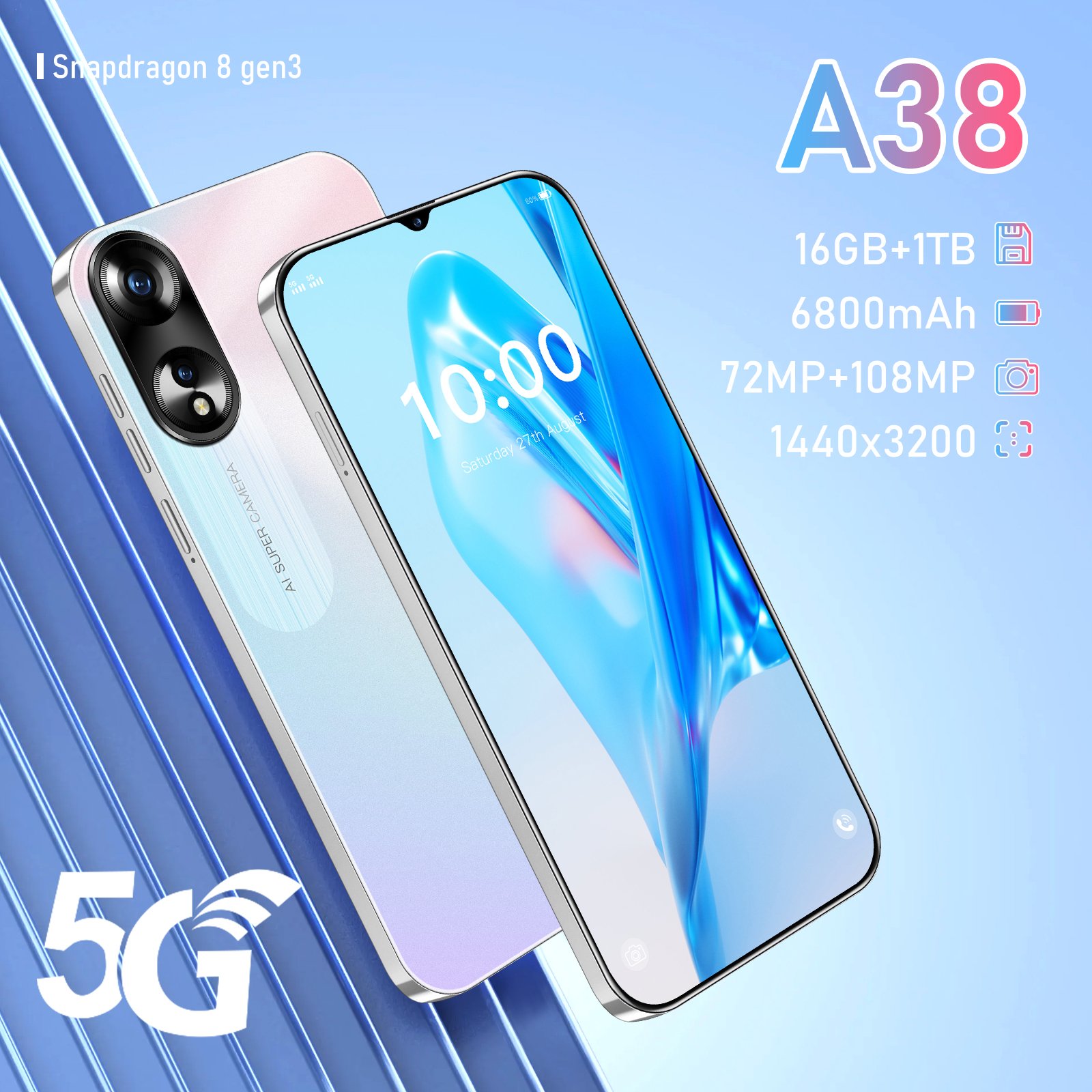 cheapest smart phones A38 play cellphone smart mobile phones 3g&4g smartphone